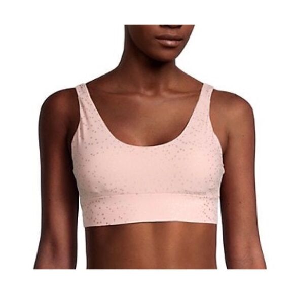 Electric yoga together bra and together leggings in blush and gold foil dot - Picture 3 of 13